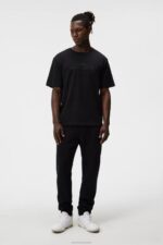 Alpha T-shirt Black Men J.Lindeberg Clothing 66XF3 - Image 3