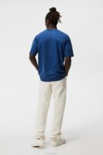 Alpha T-shirt Estate Blue Men J.Lindeberg Clothing 66XF2 - Image 2