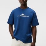 Alpha T-shirt Estate Blue Men J.Lindeberg Clothing 66XF2