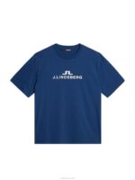 Alpha T-shirt Estate Blue Men J.Lindeberg Clothing 66XF2 - Image 6