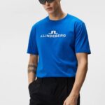 Alpha T-shirt Lapis Blue Men J.Lindeberg Clothing 66XF180