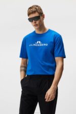Alpha T-shirt Lapis Blue Men J.Lindeberg Clothing 66XF180