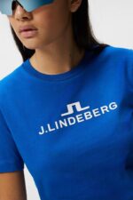 Alpha T-shirt Lapis Blue Women J.Lindeberg Clothing 66XF1414 - Image 3
