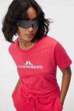 Alpha T-shirt Rose Red Women J.Lindeberg Clothing 66XF1322 - Image 4