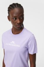Alpha T-shirt Sweet Lavender Women J.Lindeberg Clothing 66XF1321 - Image 3