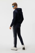 Alpha Zip Hood Navy Men J.Lindeberg Clothing 66XF639