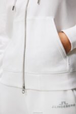 Alpha Zip Hood White Women J.Lindeberg Clothing 66XF1890 - Image 4