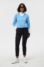 Amaya Knitted Sweater Little Boy Blue Women J.Lindeberg Clothing 66XF1811 - Image 2