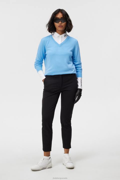 Amaya Knitted Sweater Little Boy Blue Women J.Lindeberg Clothing 66XF1811 - Image 2