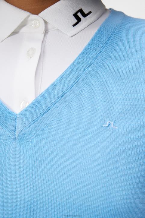 Amaya Knitted Sweater Little Boy Blue Women J.Lindeberg Clothing 66XF1811 - Image 4