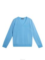 Amaya Knitted Sweater Little Boy Blue Women J.Lindeberg Clothing 66XF1811 - Image 5