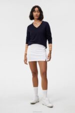 Amaya Knitted Sweater Navy Women J.Lindeberg Clothing 66XF1809 - Image 2