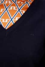 Amaya Knitted Sweater Navy Women J.Lindeberg Clothing 66XF1809 - Image 4