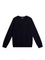 Amaya Knitted Sweater Navy Women J.Lindeberg Clothing 66XF1809 - Image 5