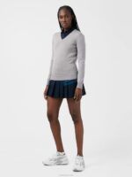 Amaya V-Neck Golf Sweater Grey Melange Women J.Lindeberg Clothing 66XF2837 - Image 2