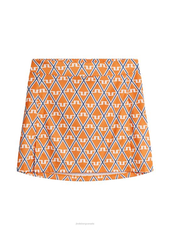 Amelie Mid-Length Print Skirt Exuberance Diamond Women J.Lindeberg Clothing 66XF1580 - Image 5