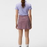 Amelie Mid-Length Print Skirt Micro Bridge Rose Red Women J.Lindeberg Clothing 66XF1581