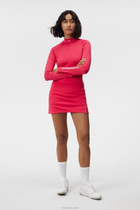 Amelie Mid-Length Skirt Rose Red Women J.Lindeberg Clothing 66XF1587 - Image 2