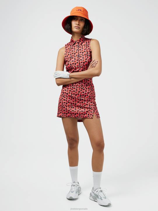 Amelie Mid Print Golf Skirt Faded Rose Animal Women J.Lindeberg Clothing 66XF2716 - Image 2