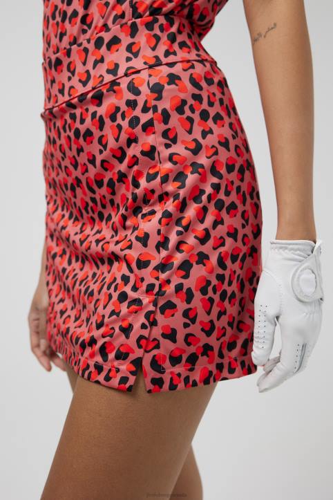 Amelie Mid Print Golf Skirt Faded Rose Animal Women J.Lindeberg Clothing 66XF2716 - Image 3