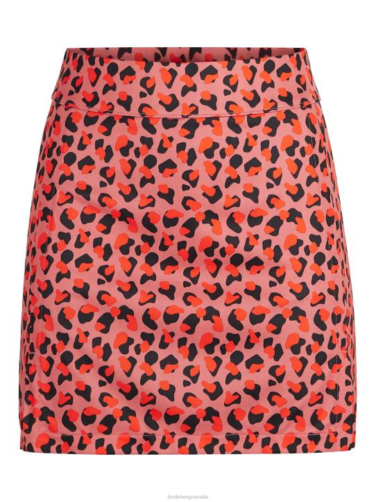 Amelie Mid Print Golf Skirt Faded Rose Animal Women J.Lindeberg Clothing 66XF2716 - Image 4