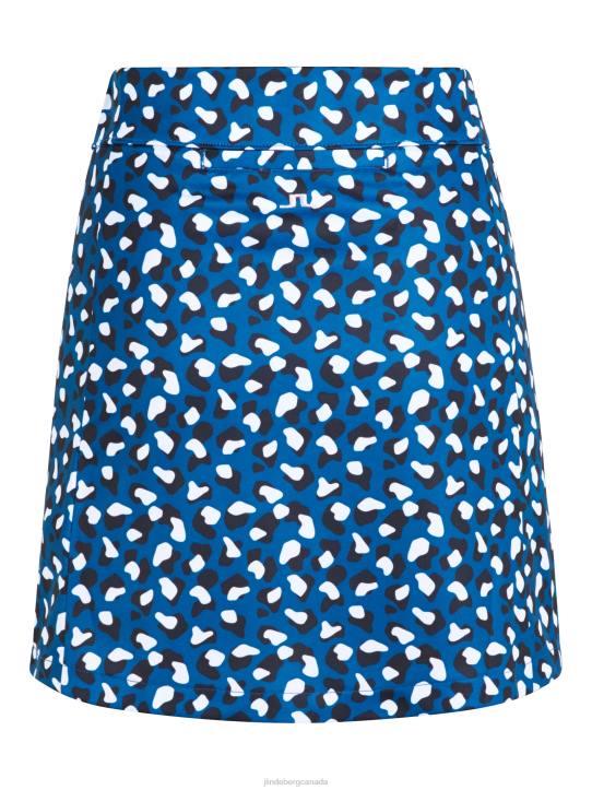 Amelie Mid Print Golf Skirt Moroccan Blue Animal Women J.Lindeberg Clothing 66XF2717 - Image 1