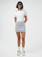 Amelie Mid Print Golf Skirt Navy Bridge Monogram Women J.Lindeberg Clothing 66XF2715 - Image 2