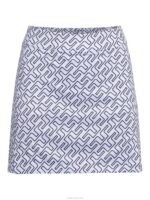 Amelie Mid Print Golf Skirt Navy Bridge Monogram Women J.Lindeberg Clothing 66XF2715 - Image 4
