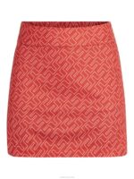 Amelie Print Golf Skirt Faded Rose Bridge Monogram Women J.Lindeberg Clothing 66XF2722 - Image 4