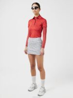 Amelie Print Golf Skirt Navy Bridge Monogram Women J.Lindeberg Clothing 66XF2721 - Image 2