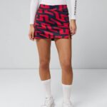 Amelie Print Skirt Bridge Swirl Red Women J.Lindeberg Clothing 66XF2662