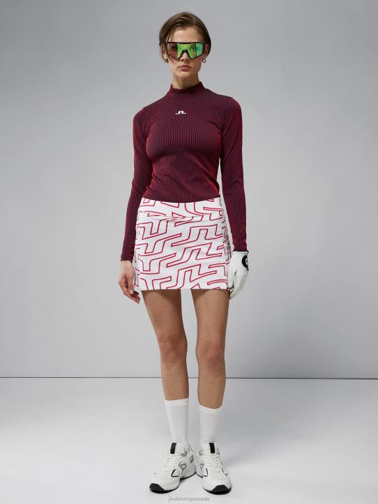 Amelie Print Skirt Bridge Swirl White Women J.Lindeberg Clothing 66XF2663 - Image 3