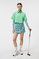 Amelie Print Skirt Caldera Jade Cream Women J.Lindeberg Clothing 66XF1577 - Image 3