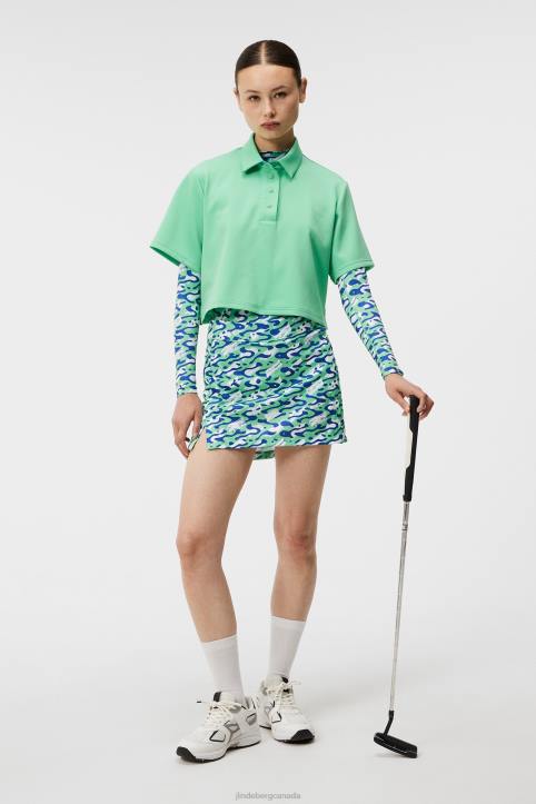 Amelie Print Skirt Caldera Jade Cream Women J.Lindeberg Clothing 66XF1577 - Image 3
