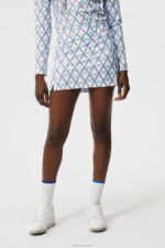 Amelie Print Skirt Little Boy Blue Diamond Women J.Lindeberg Clothing 66XF1578