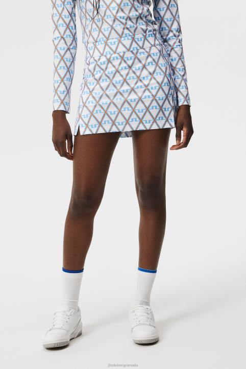 Amelie Print Skirt Little Boy Blue Diamond Women J.Lindeberg Clothing 66XF1578 - Image 1