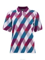 Anais Golf Knit Sweater White Argyle Women J.Lindeberg Clothing 66XF2831 - Image 4