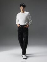 Archer Structure Sweater Cloud White Men J.Lindeberg Clothing 66XF2285 - Image 2