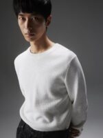 Archer Structure Sweater Cloud White Men J.Lindeberg Clothing 66XF2285 - Image 3