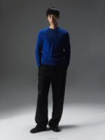 Archer Structure Sweater Navy Peony Men J.Lindeberg Clothing 66XF2284 - Image 2