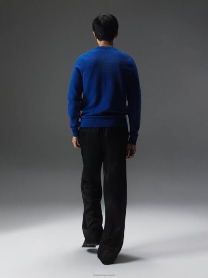 Archer Structure Sweater Navy Peony Men J.Lindeberg Clothing 66XF2284