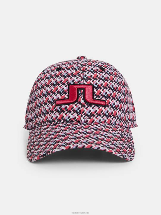 Arlene Cap Micro Bridge Rose Red Women J.Lindeberg Accessory 66XF1955 - Image 1