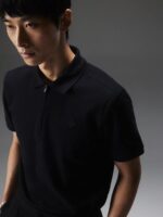 Arlo Logo Patch Polo Black Men J.Lindeberg Clothing 66XF2068 - Image 3
