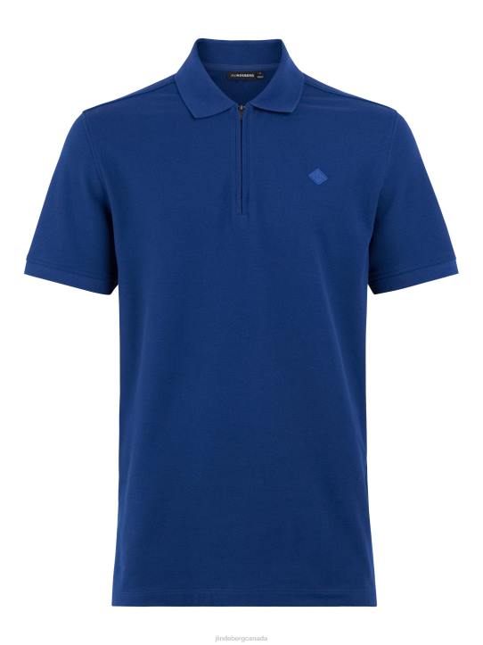 Arlo Logo Patch Polo Navy Peony Men J.Lindeberg Clothing 66XF2067 - Image 2