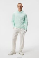 Arron Stretch Wind Hoodie Honeydew Men J.Lindeberg Clothing 66XF688 - Image 2