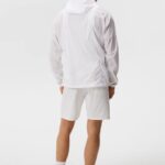Arron Stretch Wind Hoodie White Men J.Lindeberg Clothing 66XF689