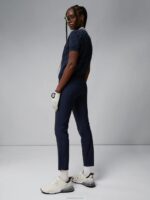 Arya Knitted Polo Navy Jacquard Bridge Monogram Women J.Lindeberg Clothing 66XF2827