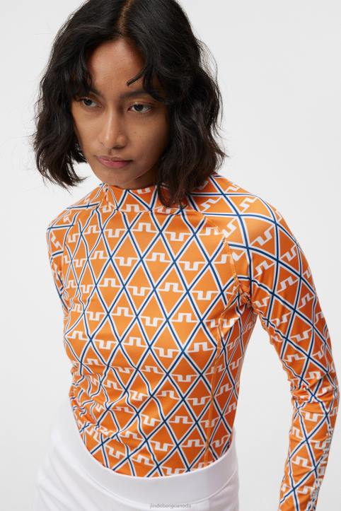 Asa Print Compression Top Exuberance Diamond Women J.Lindeberg Clothing 66XF1369 - Image 3