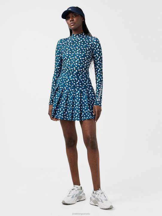 Asa Print Compression Top Moroccan Blue Animal Women J.Lindeberg Clothing 66XF2628 - Image 2
