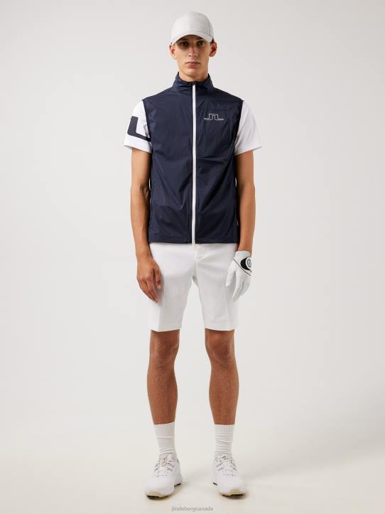 Ash Light Packable Golf Vest Navy Men J.Lindeberg Clothing 66XF2495 - Image 1